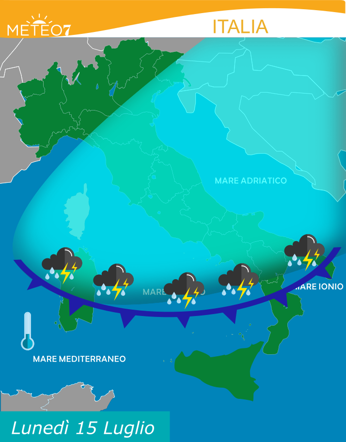 Meteo Italia 15 Luglio 2019