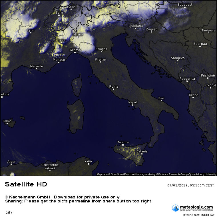 immagine satellitare italia immagine satellitare italia