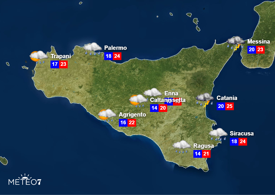Meteo Sicilia Venerdì 25 Ottobre 2019 Meteo Sicilia Venerdì 25 Ottobre 2019