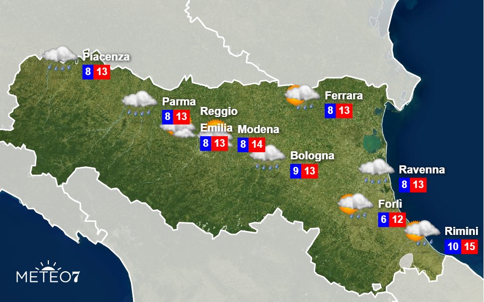 Meteo Emilia Romagna Martedì 19 Novembre 2019
