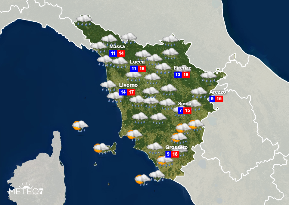 Previsioni Toscana 6 Novembre