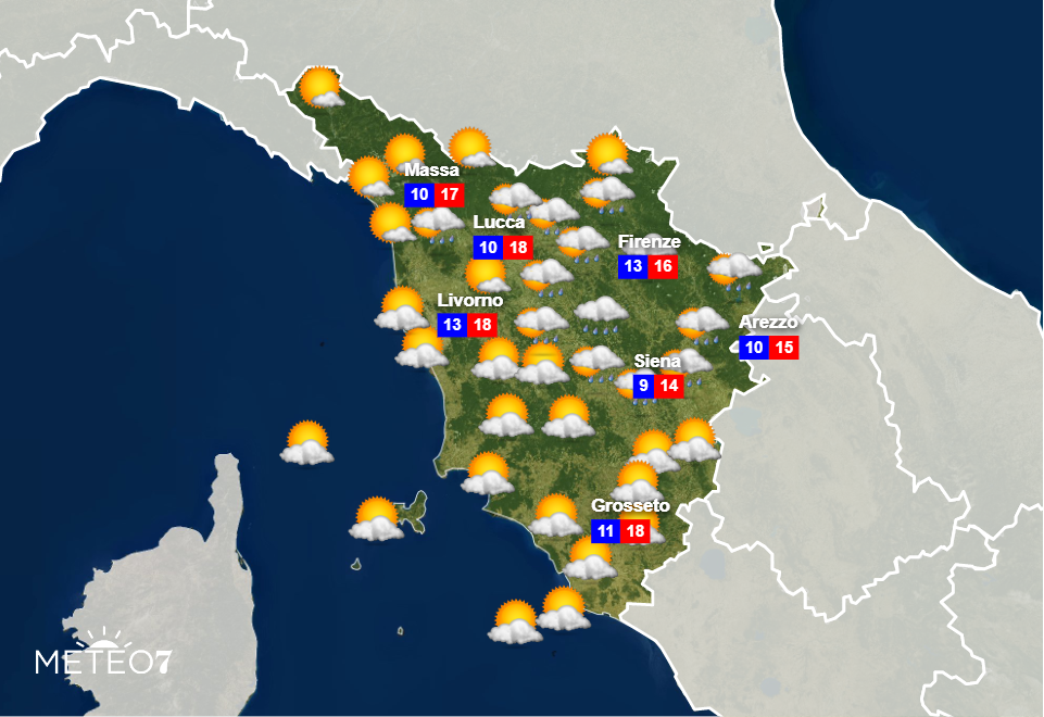 Meteo Toscana Venerdì 29 Novembre 2019