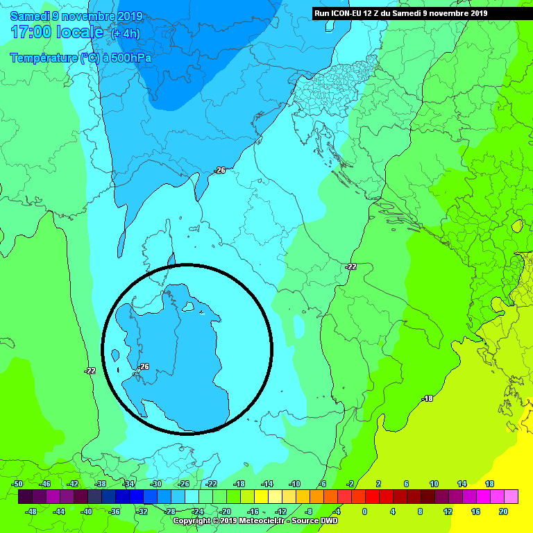 Cartina meteo Sabato 9 Novembre 2019 Cartina meteo Sabato 9 Novembre 2019