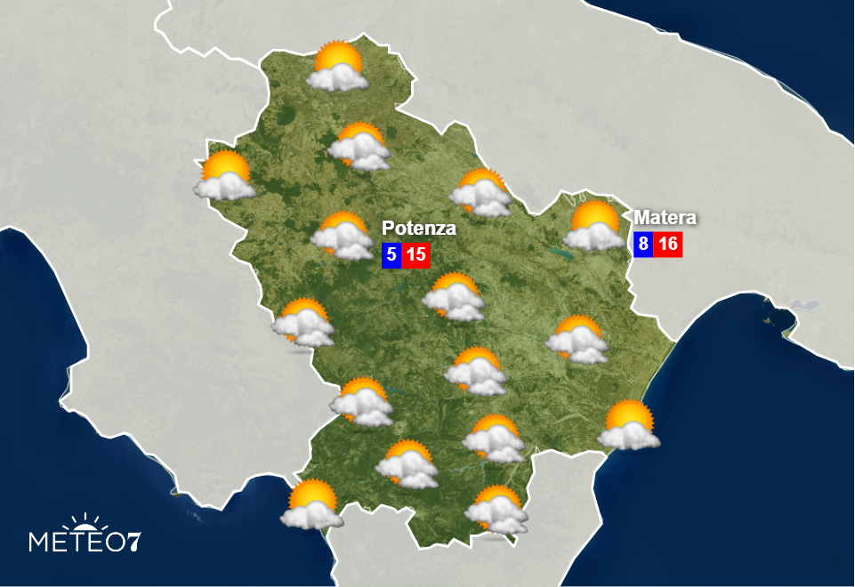 Meteo Basilicata Lunedì 11 Novembre 2019