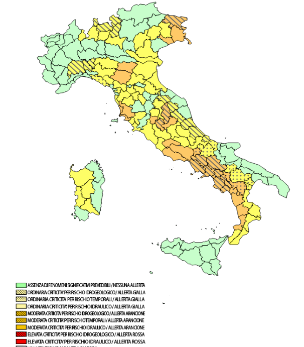 Allerte Meteo Italia Sabato 21 Dicembre 2019 Allerte Meteo Italia Sabato 21 Dicembre 2019