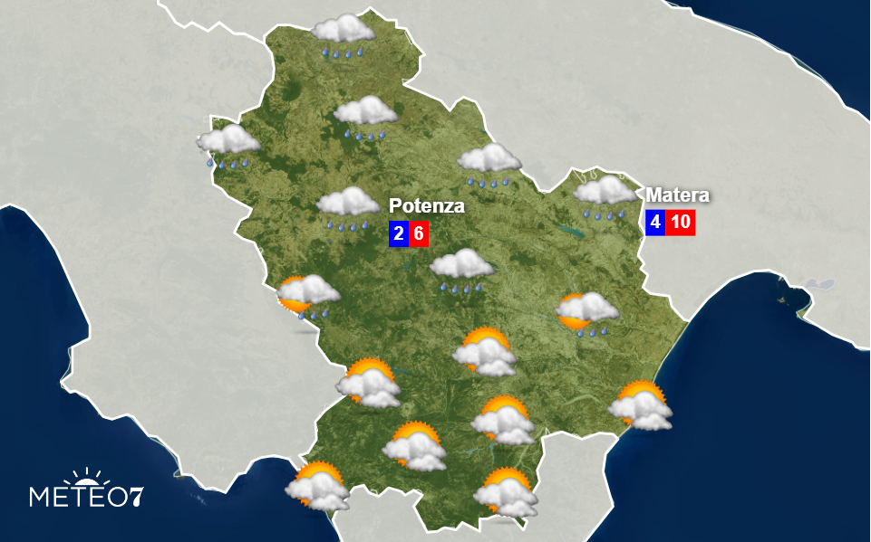 Meteo Basilicata Mercoledì 11 Dicembre 2019