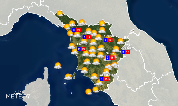 Previsioni Toscana Venerdì 28 Febbraio 2020