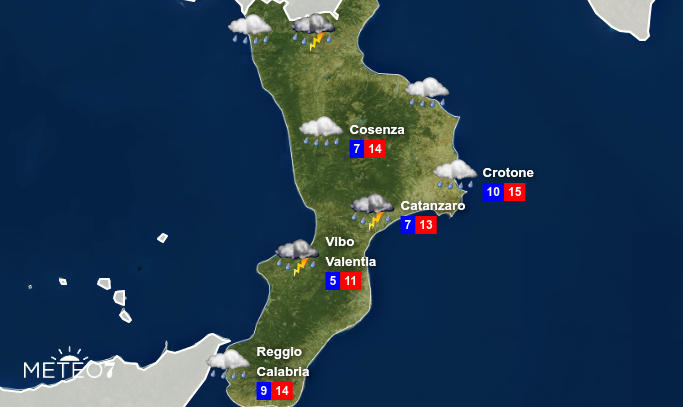 Previsioni Calabria Giovedì 26 Marzo 2020