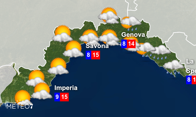 Previsioni Liguria Martedì 3 Marzo 2020
