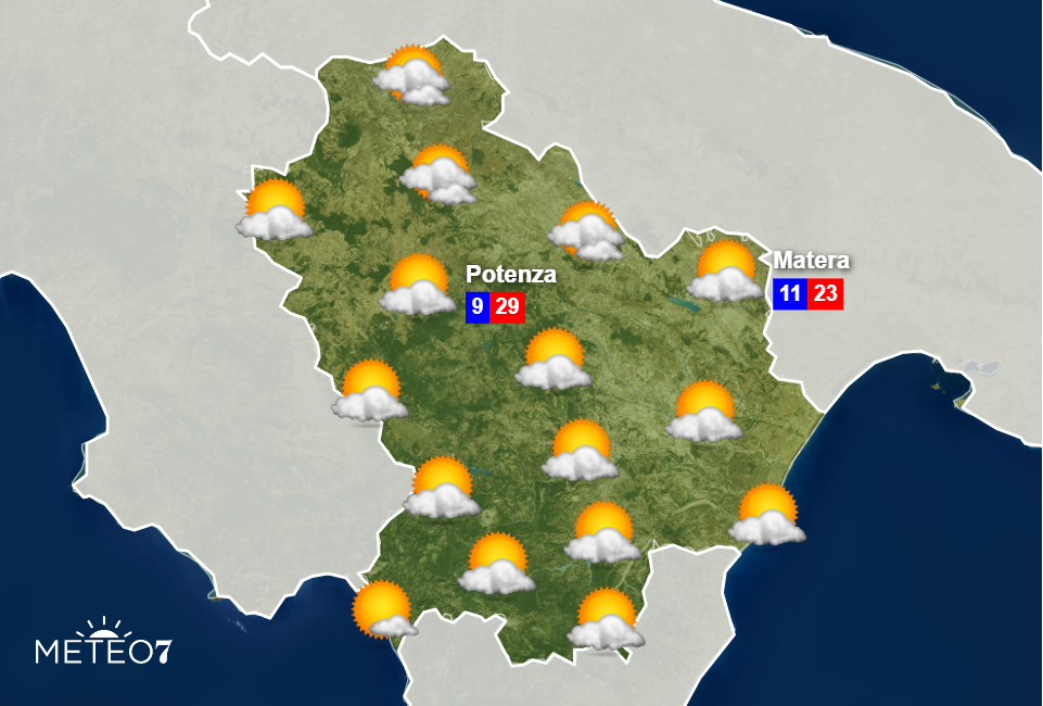 Meteo Basilicata Mercoledì 13 Maggio 2020