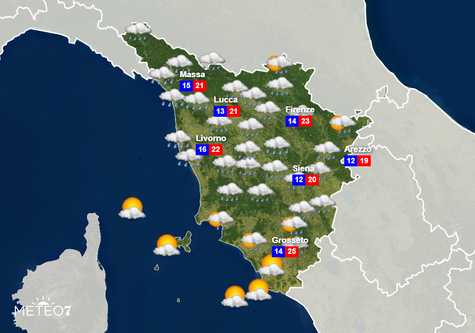Previsioni Toscana Giovedì 11 Giugno 2020 Previsioni Toscana Giovedì 11 Giugno 2020